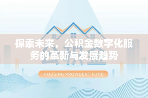 碧江探索未来，公积金数字化服务的革新与发展趋势