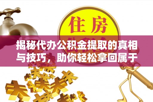 碧江揭秘代办公积金提取的真相与技巧，助你轻松拿回属于你的钱