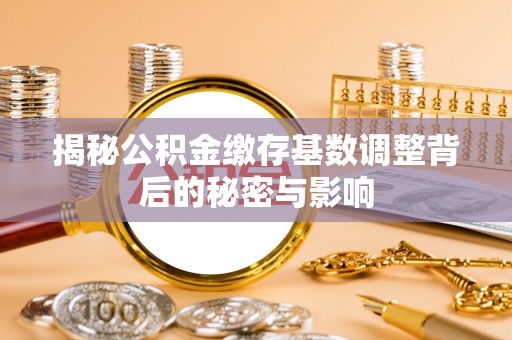 碧江揭秘公积金缴存基数调整背后的秘密与影响