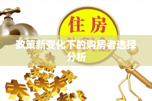 碧江政策新变化下的购房者选择分析