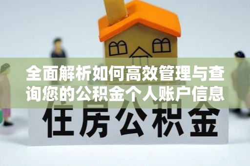 碧江全面解析如何高效管理与查询您的公积金个人账户信息