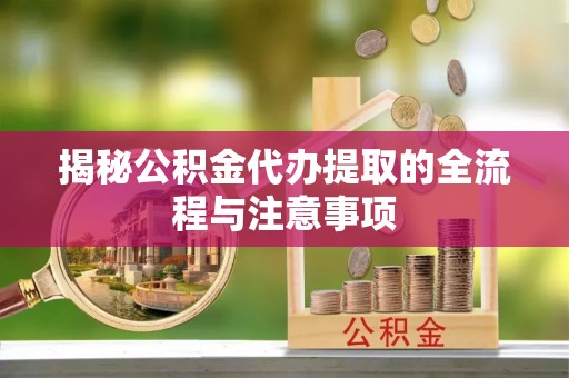碧江揭秘公积金代办提取的全流程与注意事项