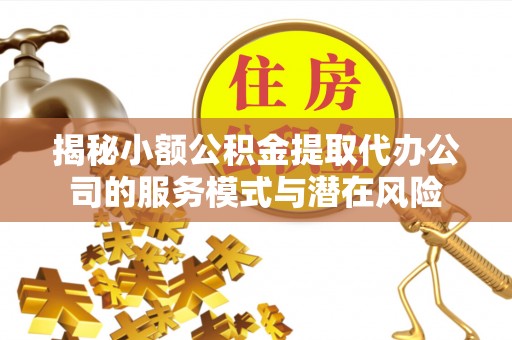 碧江揭秘小额公积金提取代办公司的服务模式与潜在风险