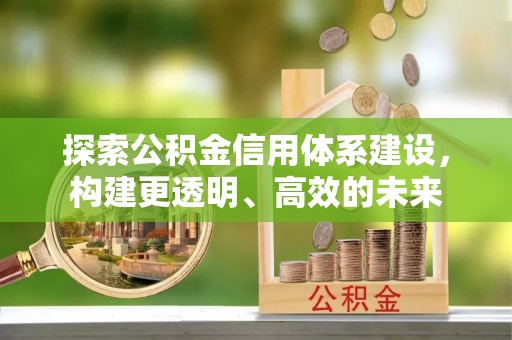 碧江探索公积金信用体系建设，构建更透明、高效的未来