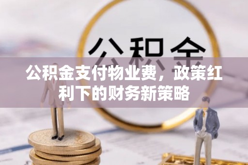碧江公积金支付物业费，政策红利下的财务新策略